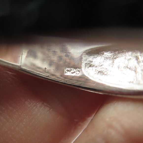 925 Sterling Silver White & Black C Z Ring Size 8.75 - Picture 6 of 10